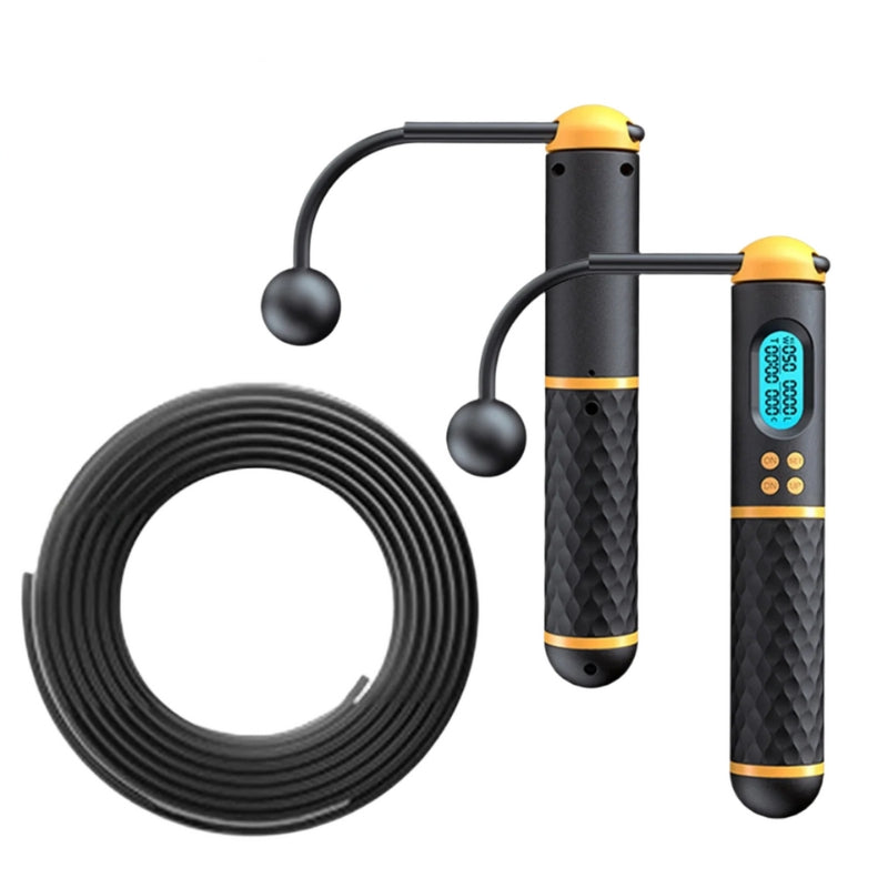 2 in 1 Digital Jump Rope Fitness Counter Adjustable Cordless Skipping Rope