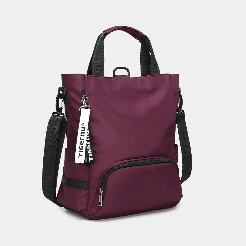 3-in-1 Women’s Backpack and Shoulder Bag, Lightweight Nylon Day Bag, 12L Capacity