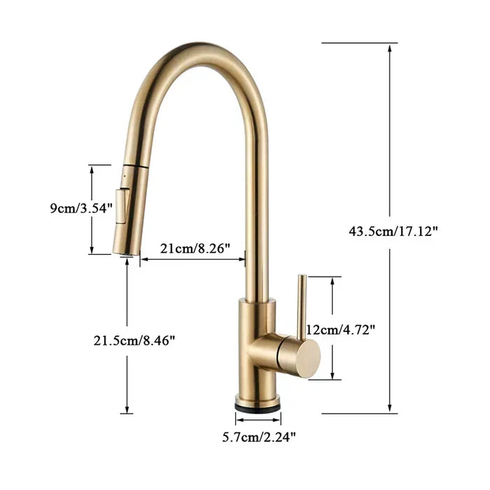 360° Rotating Kitchen Faucet with Touch Sensor – Dual Water Mode Smart Sink Tap