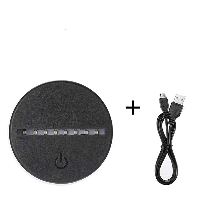 3D Sonic LED Night Light Touch Control USB Gaming Bedroom Lamp