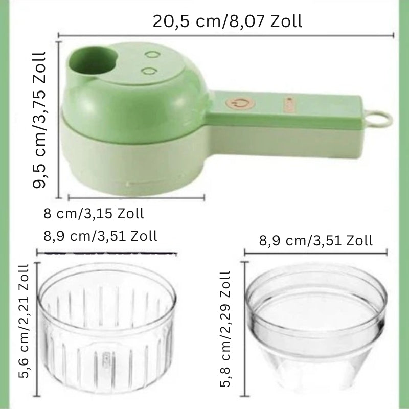 4 in 1 Electric Handheld Food Chopper Vegetable Garlic Meat Herb Portable Cutter