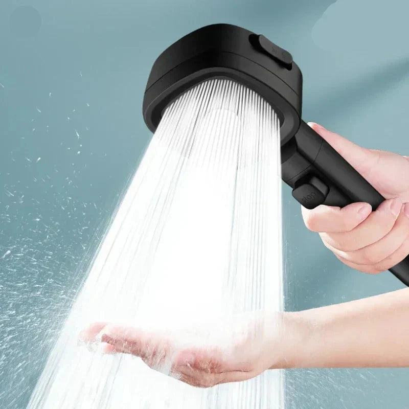 Adjustable High Pressure Shower Head Three Spray Modes Handheld Bathroom Upgrade