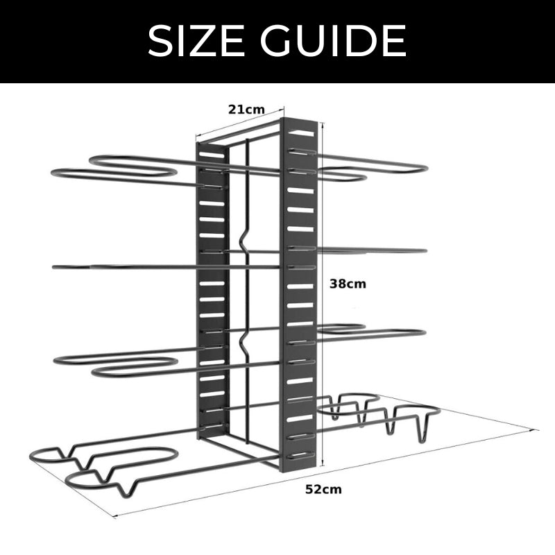 Adjustable Kitchen Pan Lid Holder Storage Rack Organizer