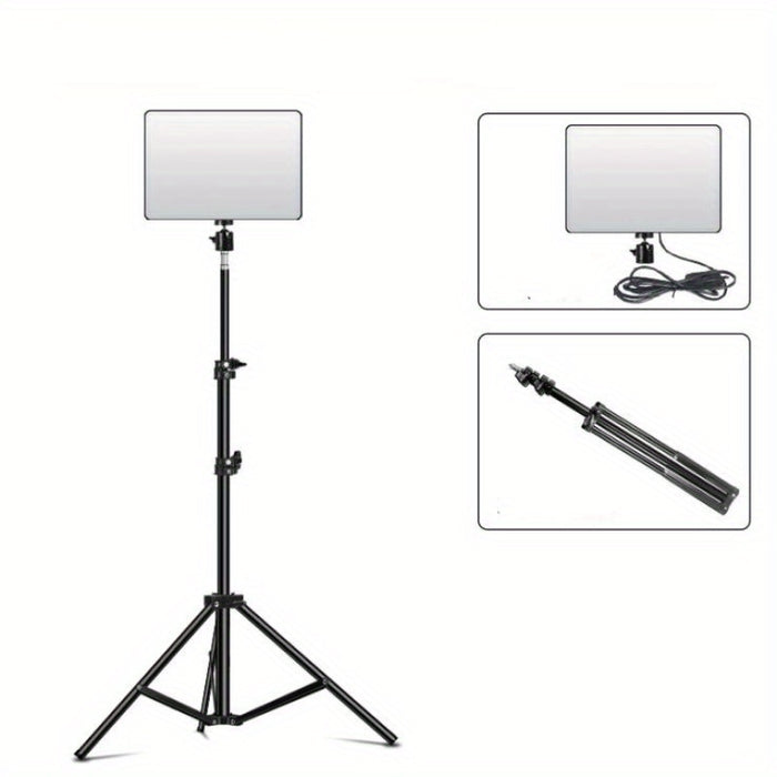 Adjustable LED Light Stand Studio Video Production Photography Lighting Kit