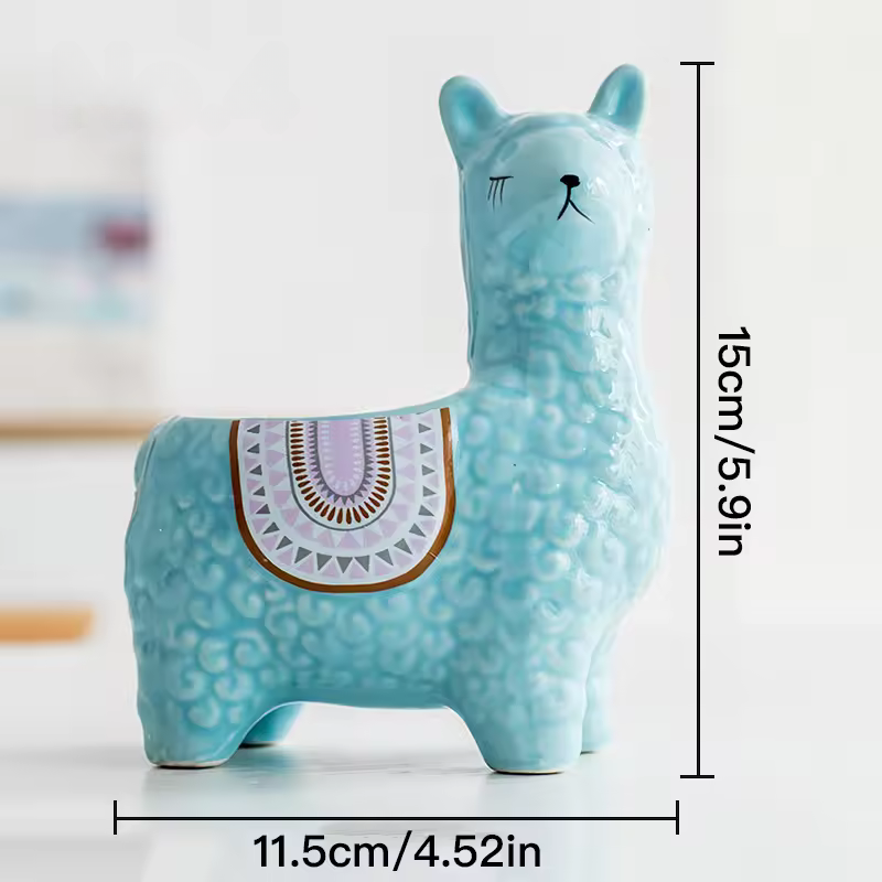 Alpaca Plant Pot Cute Animal Succulent Planter Decorative Indoor Desk Flower Pot