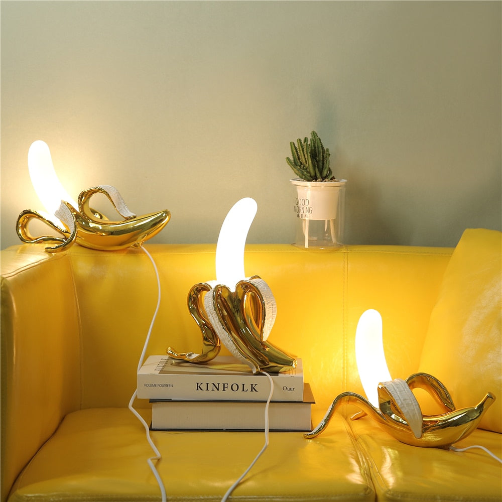 Banana Shaped Table Lamp Art Deco Decorative Ambient Light