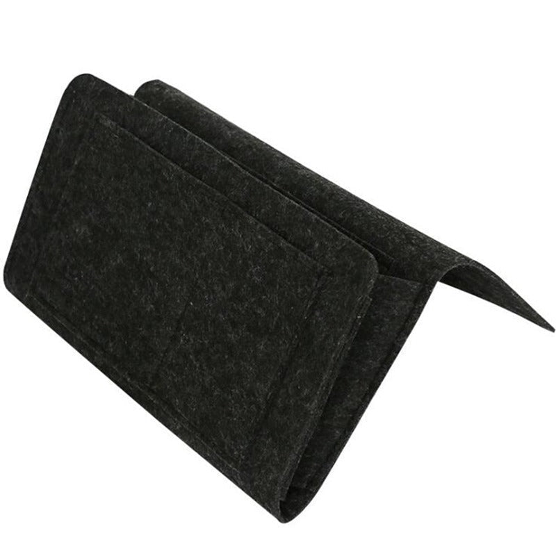 Bedside Hanging Felt Organizer Bed Caddy Storage Pocket for Phone Remote Books Glasses