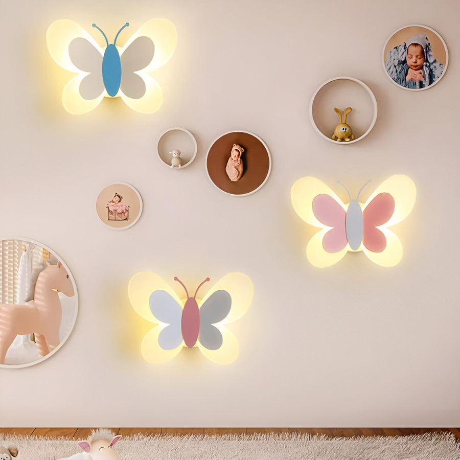 Butterfly LED Wall Light Kids Bedroom Playroom Decorative Lighting