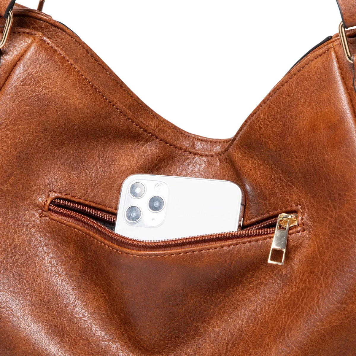 Casual Crossbody Shoulder Bag with Zipper Pockets Adjustable Strap Everyday Handbag
