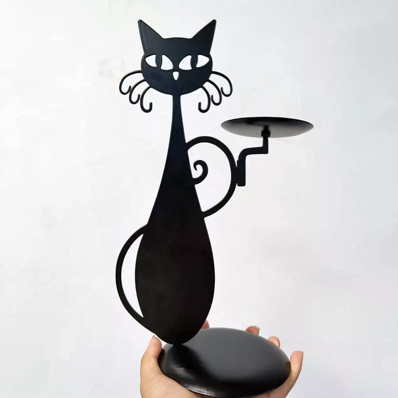 Cat Candle Holder Decorative Cat Candlestick Holder Unique Cat Home Decor Candle Stand