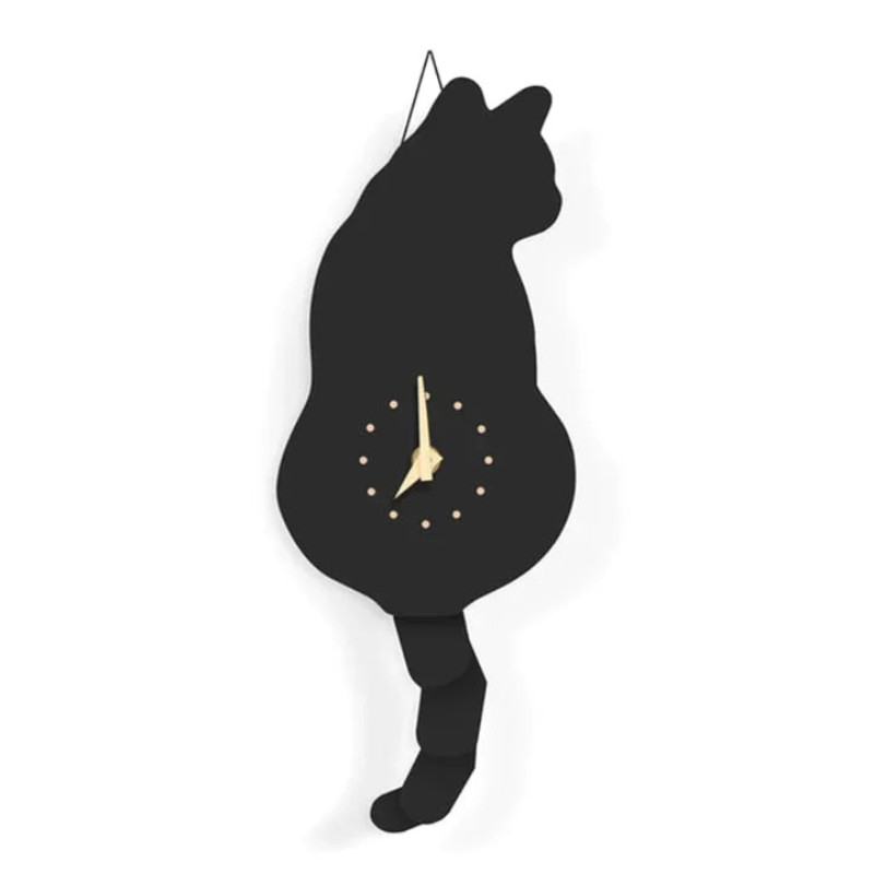 Cat Tail Wagging Wall Clock Cartoon Animal Decorative Swing Tail Pendulum Clock