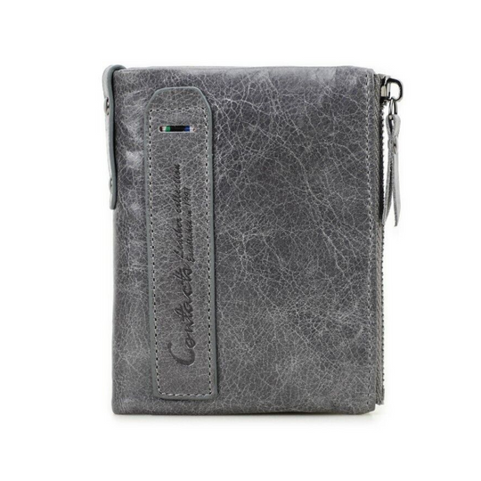 Compact Double Zipper Wallet for Women Slim Card Holder Coin Purse Small Zipper Wallet