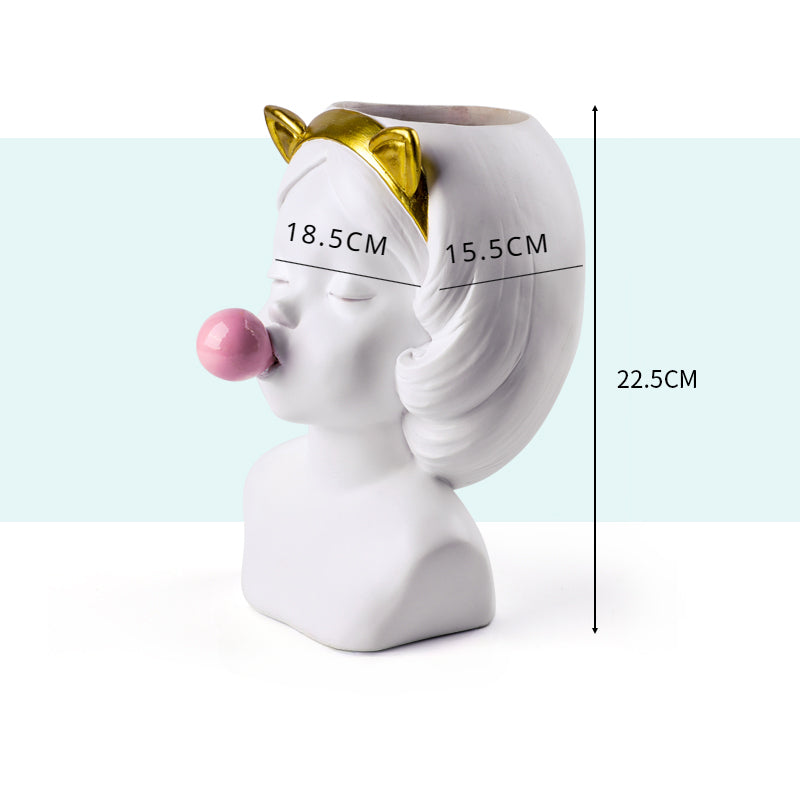 Compact Ear-Shaped Plant Vase Artistic Decorative Flower Succulent Holder