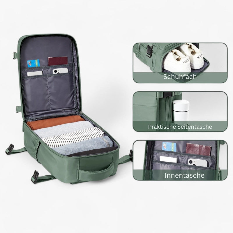 Compact Travel Backpack Large Capacity Lightweight Backpack with Padded Shoulder Straps