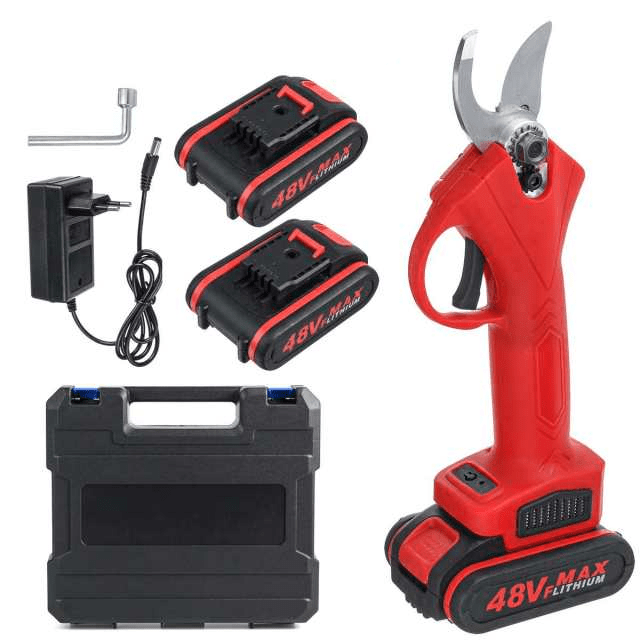 Cordless Pruning Shears with Ergonomic Design and Tungsten Steel Blade for Quiet Precision Cutting