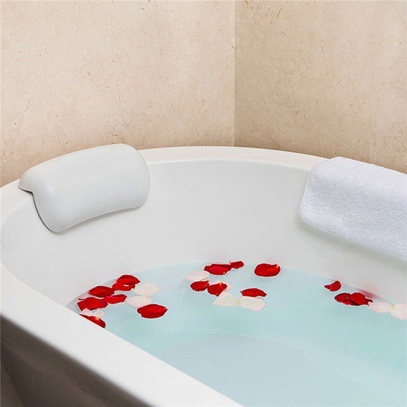 CozySoak Bath Pillow for Bathtub Soft Neck and Head Support Waterproof Quick Dry