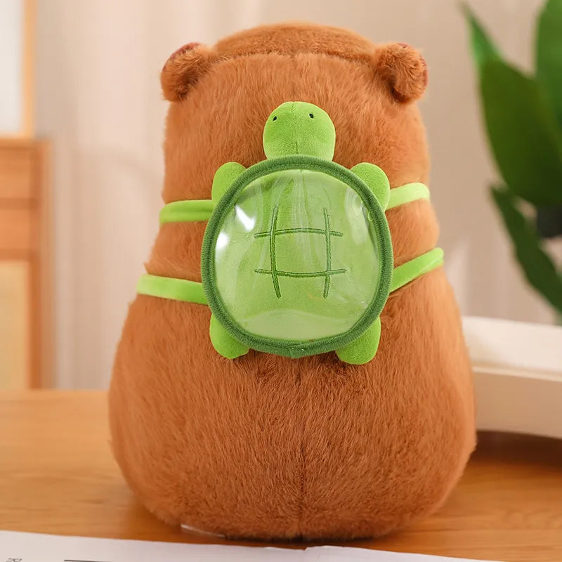 Cute Capybara Plush Toy Turtle Backpack Soft Stuffed Animal