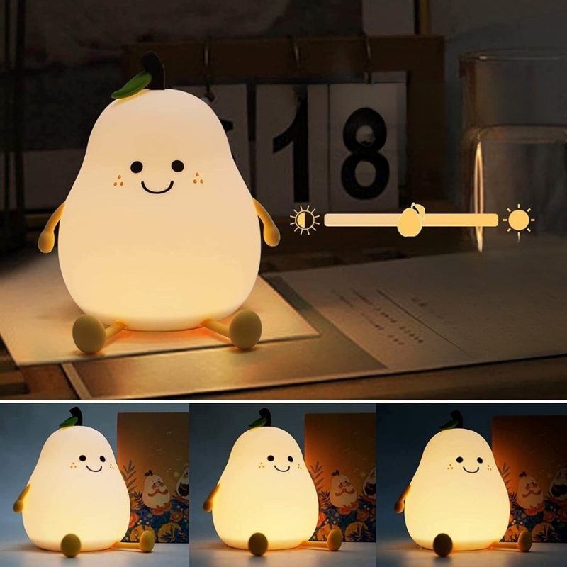 Cute Squishy Night Light for Kids Soft Touch Color Changing LED Bedside Lamp with Timer and Adjustable Brightness