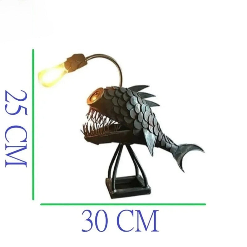 Decorative Fish Table Lamp Flexible Head Desk Lamp Retro Artistic Ambient Lighting