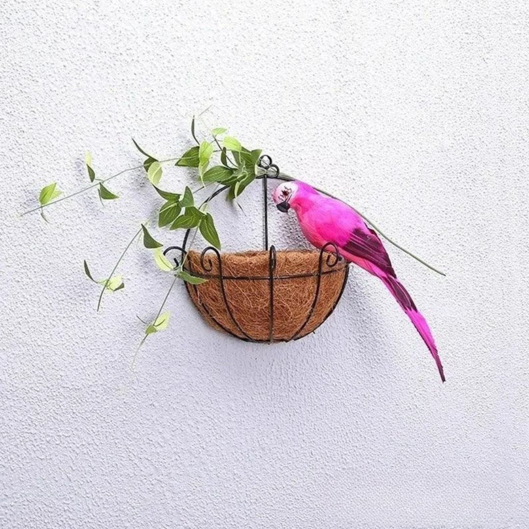 Decorative Hanging Parrot Bird Figurine Realistic Indoor and Outdoor Ornament