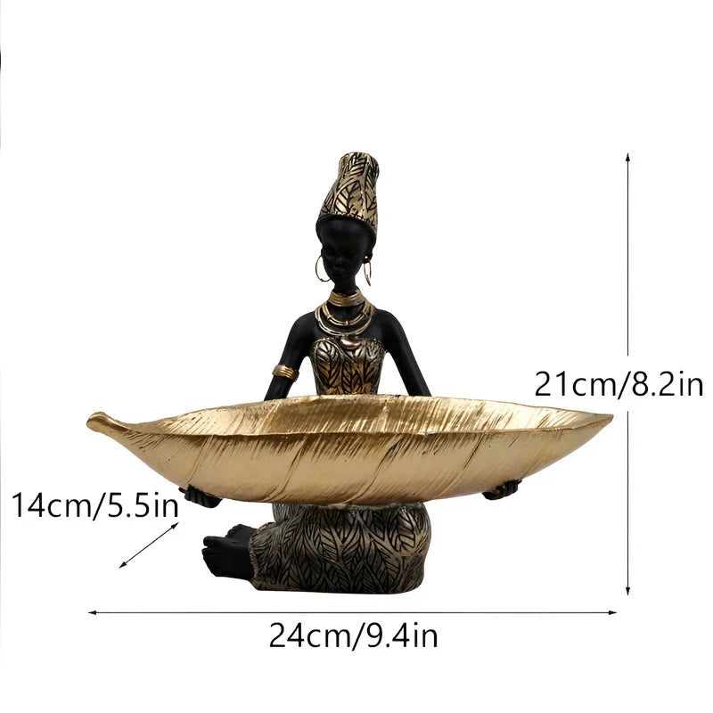 Decorative Sculpture Key Holder Modern Desk Key Organizer With Compact Base