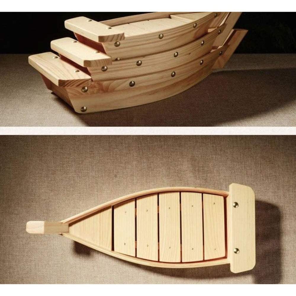 Decorative Sushi Boat Serving Tray Ship Shape Food Platter