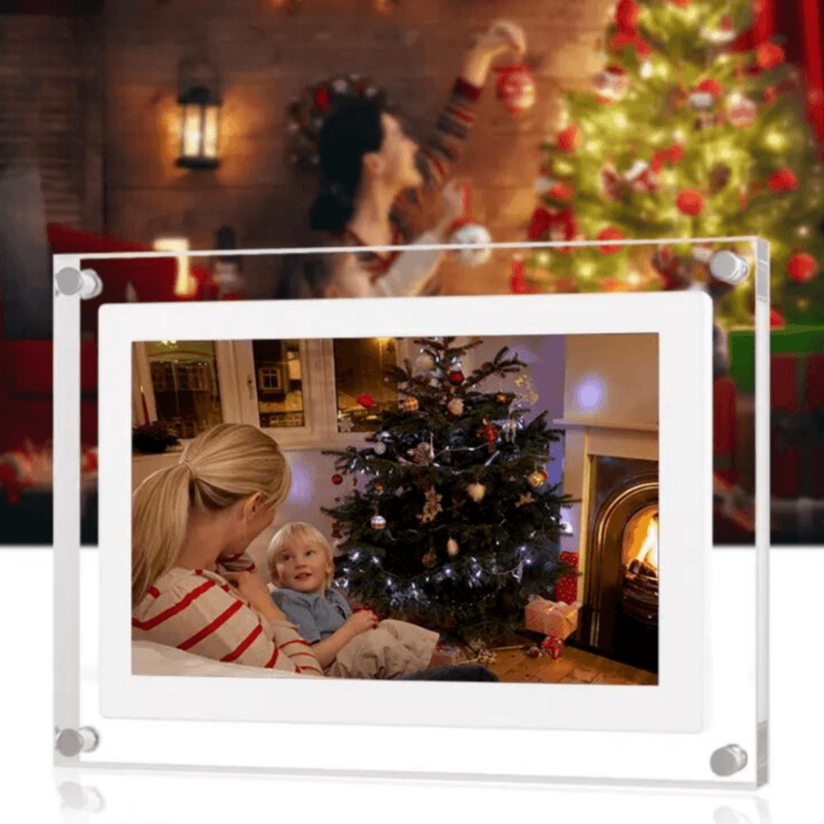 Digital Photo Frame for Photos and Videos with Easy File Upload