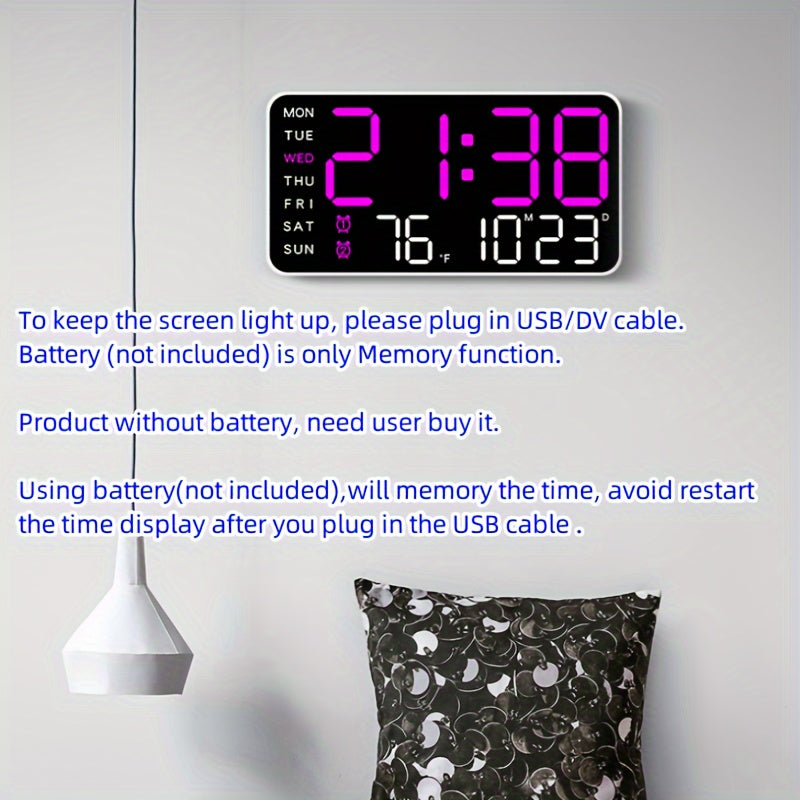Digitix Digital Wall Clock Multifunction Electronic Display for Home