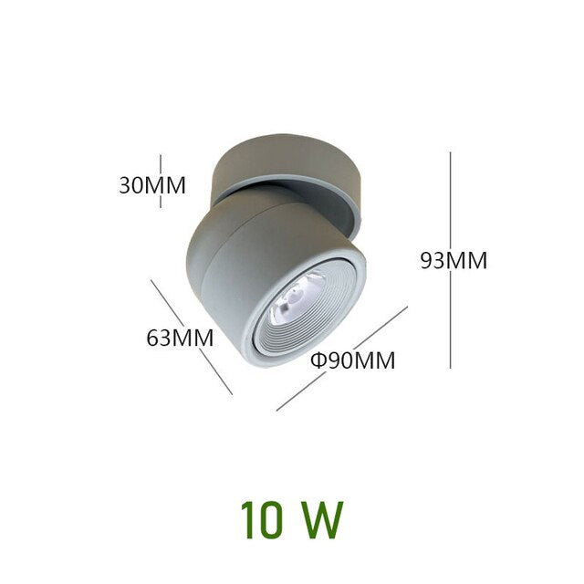 Dimmable LED Spotlight 340° Rotating Ceiling Light Adjustable Track Light for Home Lighting
