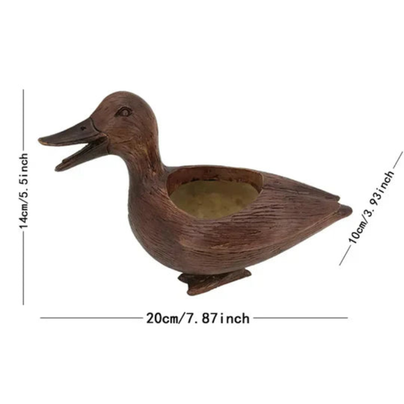 Duck Shaped Plant Pot Decorative Flower Planter Indoor Outdoor Garden Pot