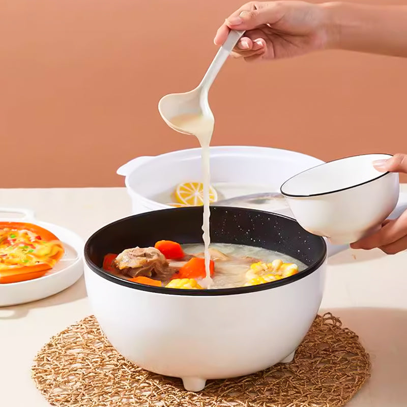 Electric Frying Pan for Cooking and Steaming Compact Multifunction Design