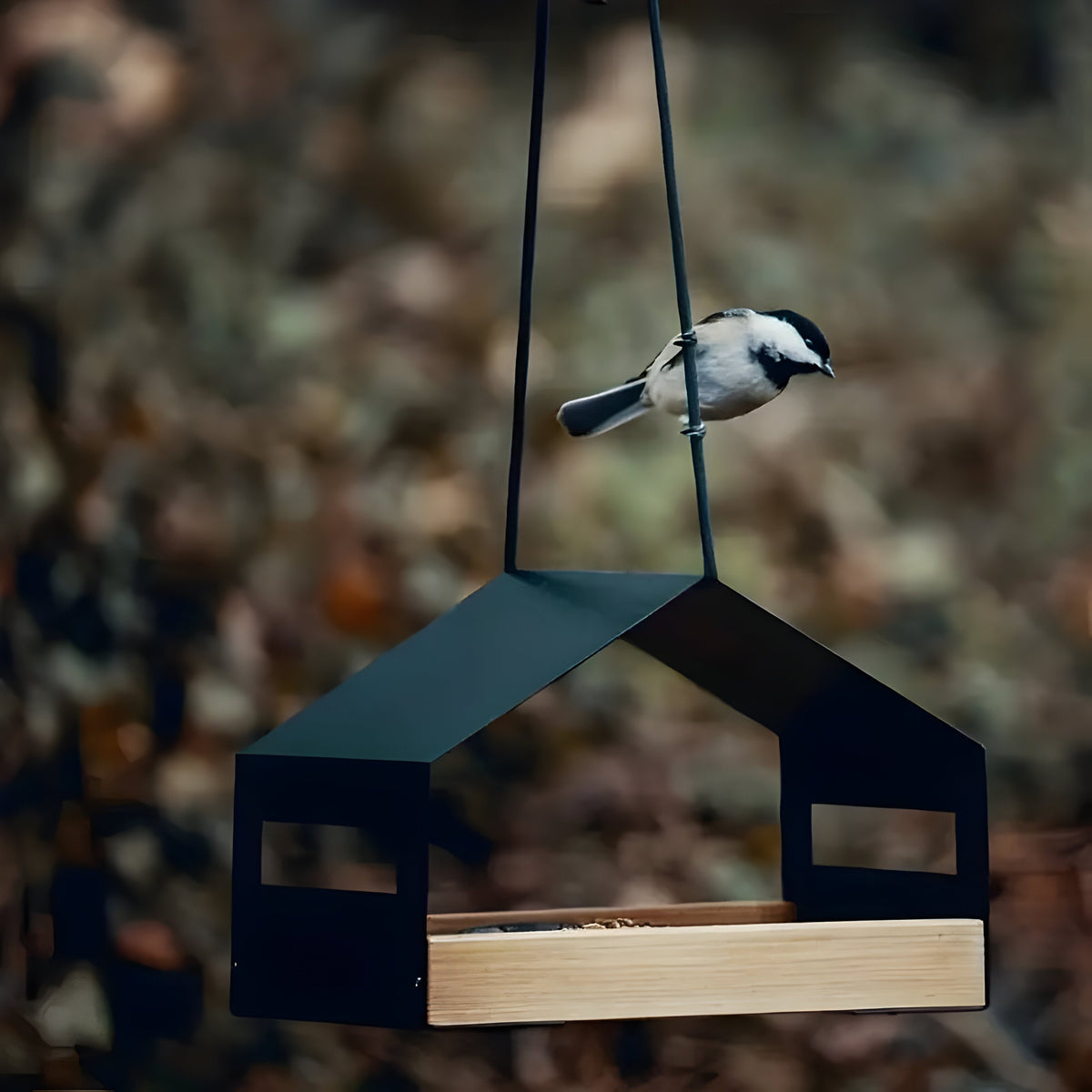 Elegant Hanging Bird House with Built In Feeder Decorative Outdoor Garden Birdhouse