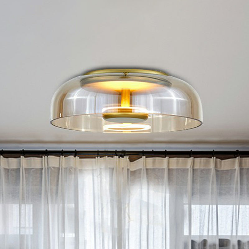 Elegant LED Glass Ceiling Light Modern Flush Mount Lighting