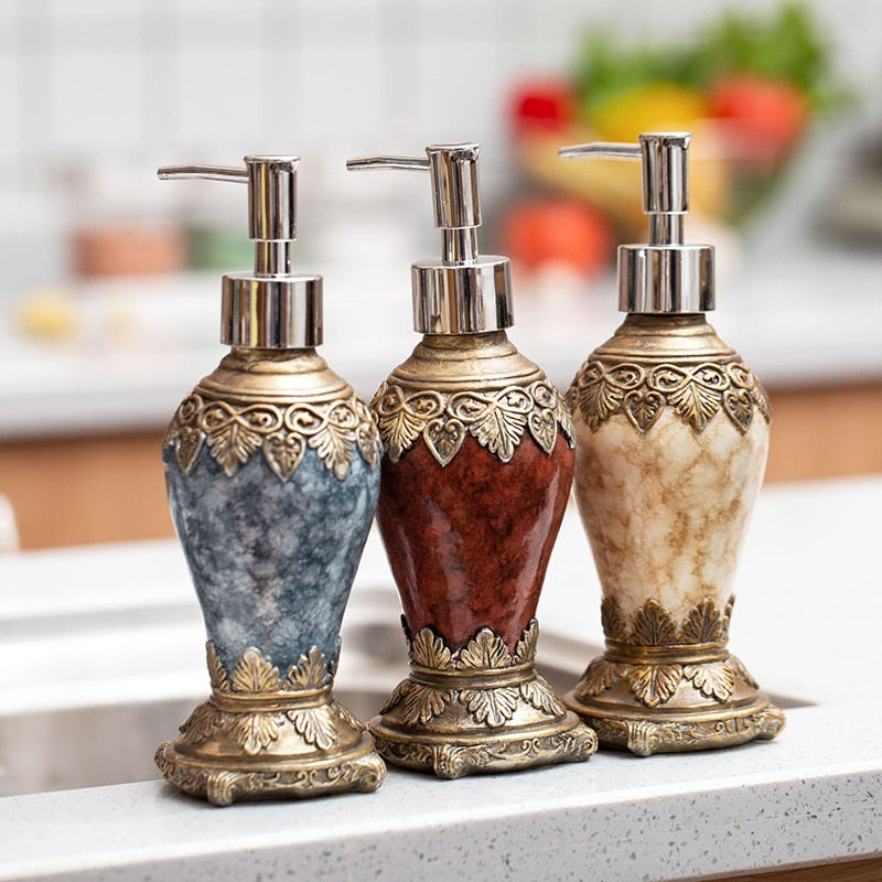Elegant Soap Dispenser Modern Bathroom Liquid Soap Pump for Sink & Countertop