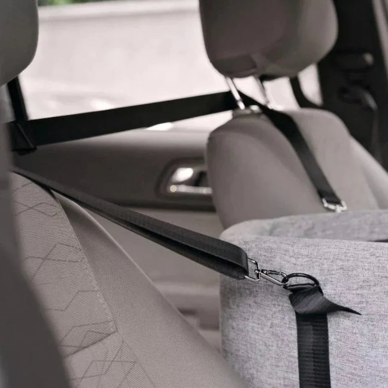 Elevated Pet Car Seat with Safety Straps Small Dog Booster Travel Seat Secure Padded Auto Seat for Cars
