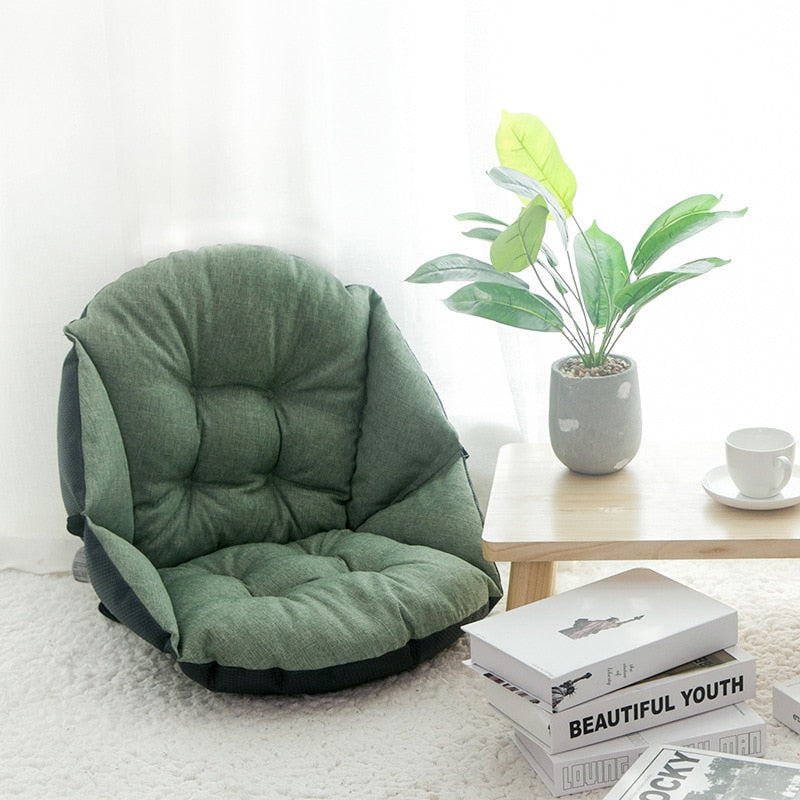 Ergonomic Seat Cushion Quilted Accent Non Slip Base Posture Support Chair Pad
