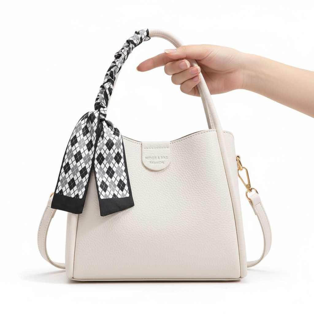 White lychee texture bag