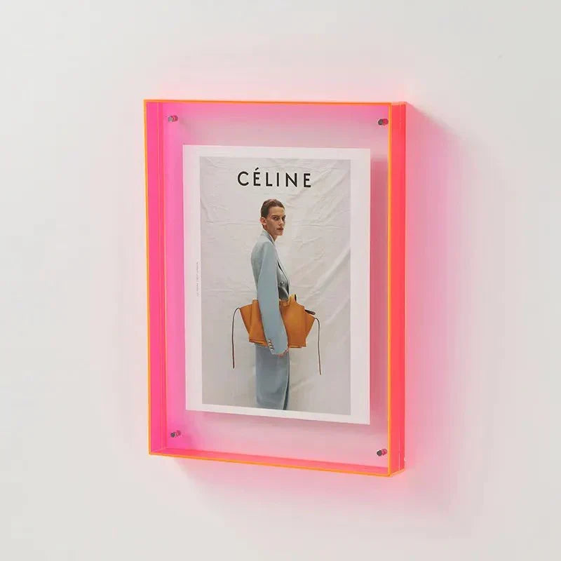 Floating Acrylic Picture Frame Frameless Transparent Display