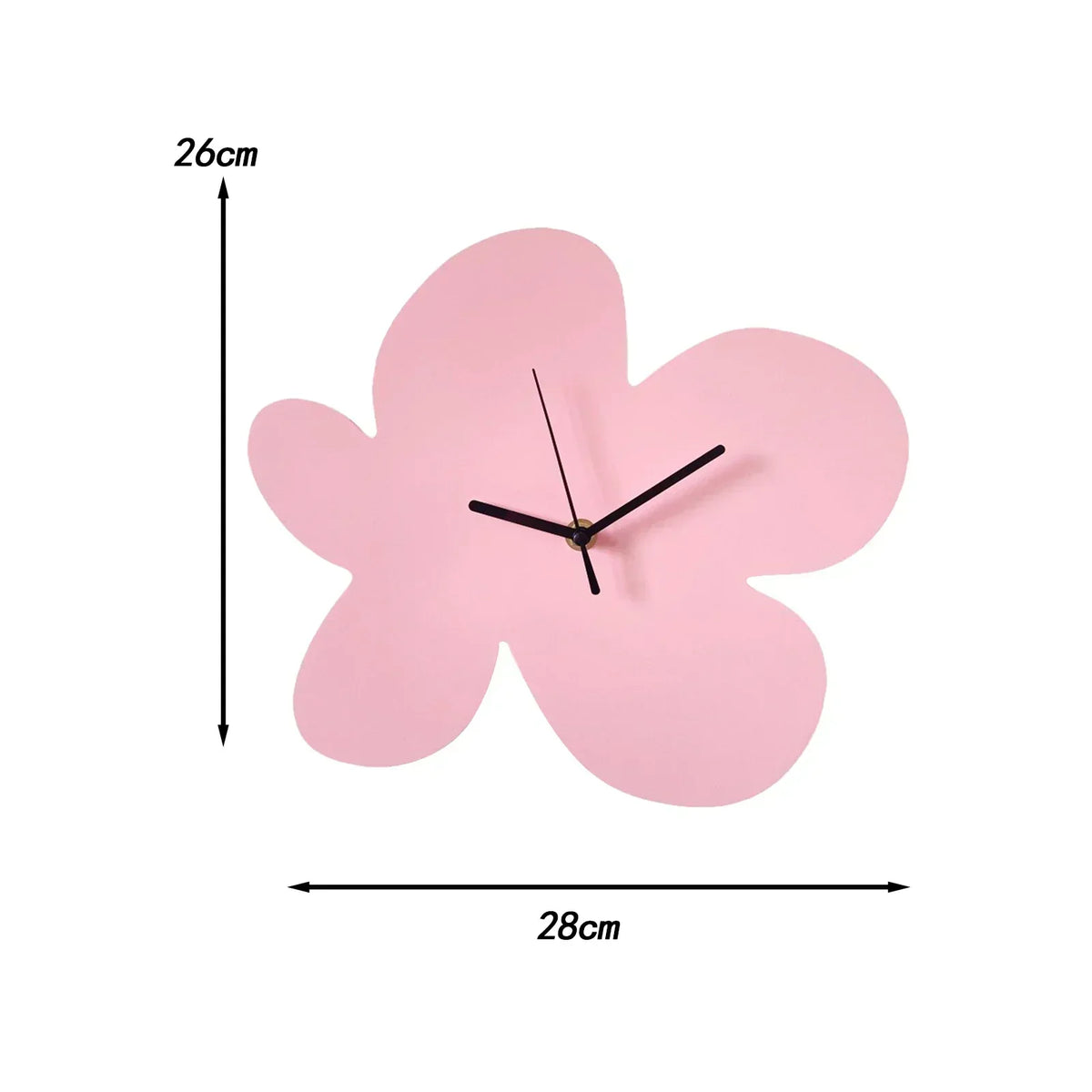 Floral Decorative Wall Clock Artistic Modern Home Decor Flower Design Elegant Wall Art Timepiece