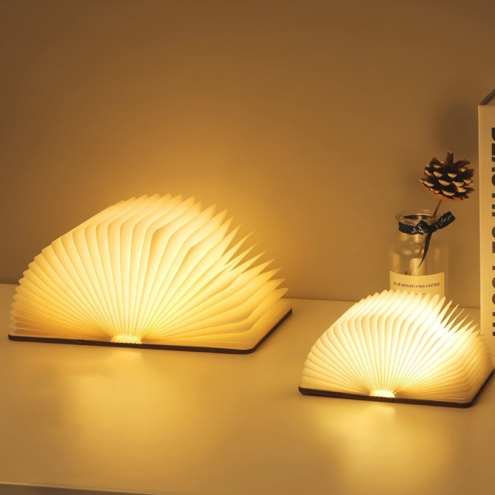 Foldable LED Book Lamp RGB Ambient Table Light Decorative Night Light