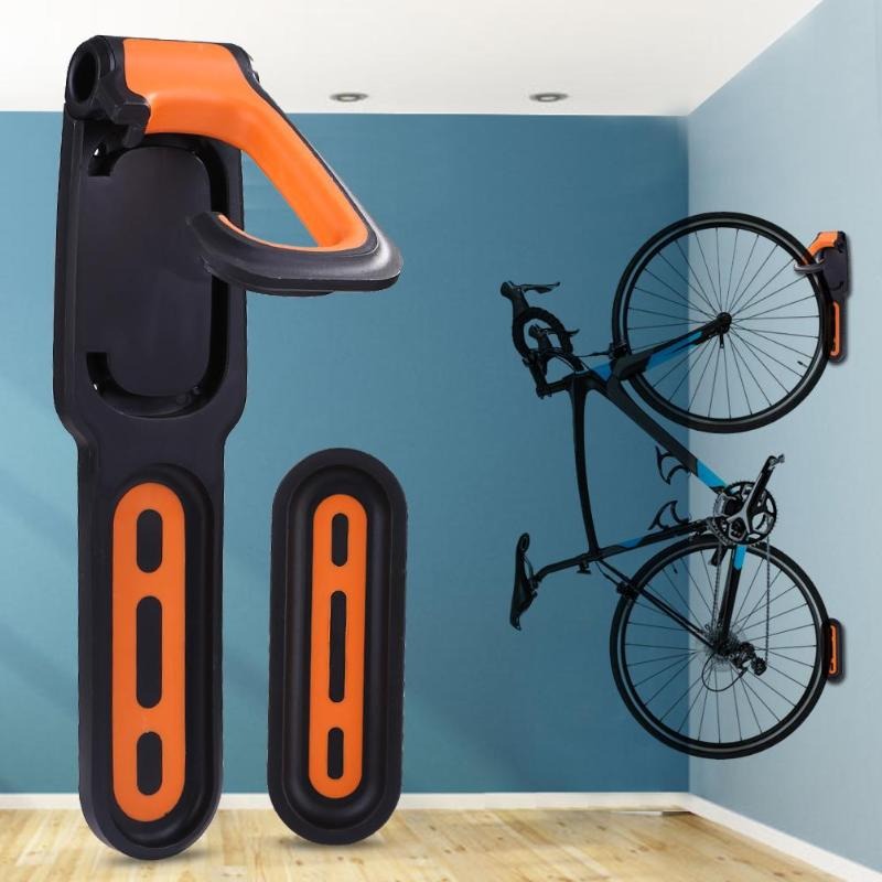Foldable Wall Mount Bike Rack Compact Bicycle Storage Holder