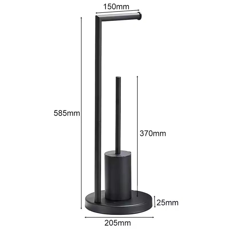 Freestanding Toilet Paper Holder with Toilet Brush Modern Bathroom Toilet Roll Holder Stand