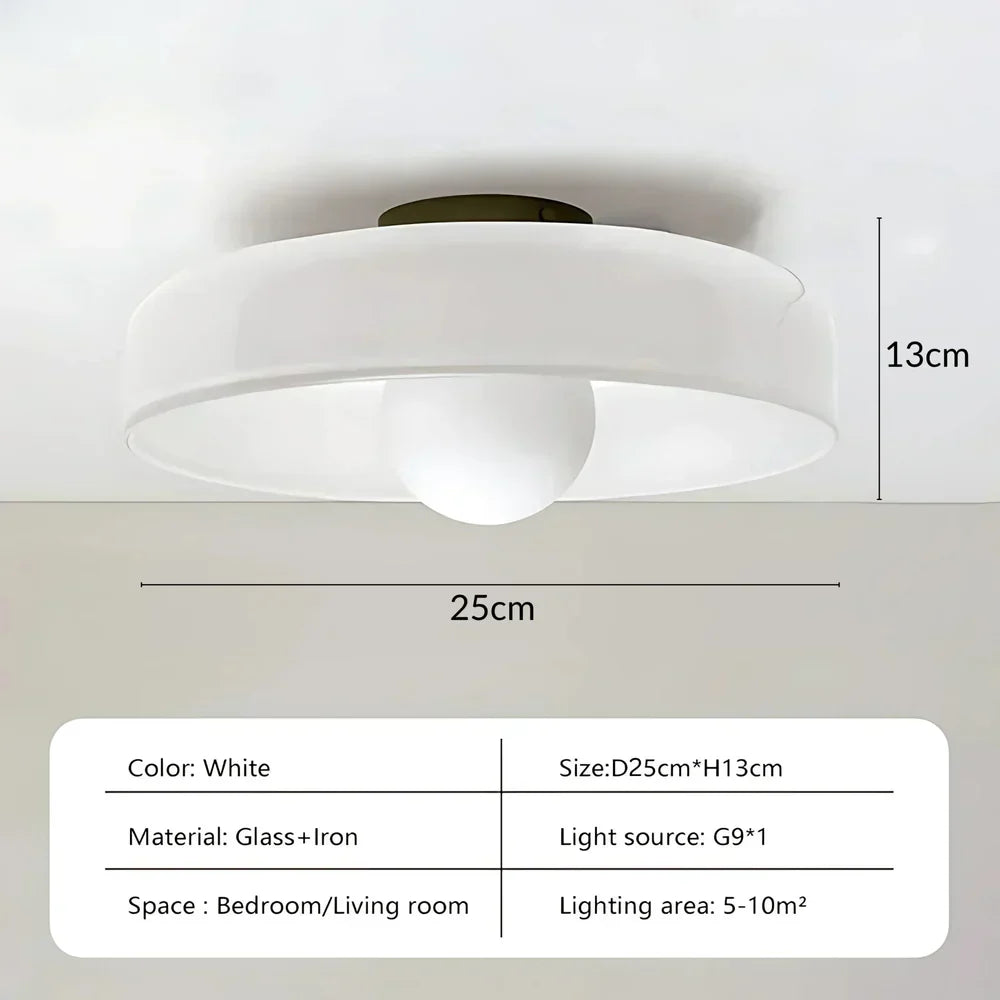 Glass Ceiling Light Scandinavian Modern Flush Mount Lighting Fixture