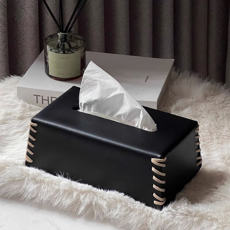 Handwoven Tissue Box Cover Decorative Tissue Holder Modern Tissue Box Organizer