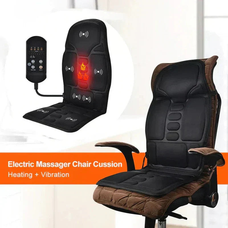 Heated Massage Seat Cushion Vibrating Therapy Chair Pad