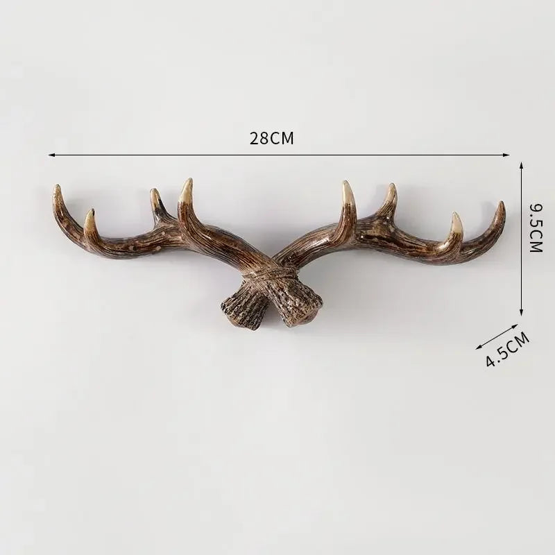 Hookler Vintage Antler Wall Hook β Retro Coat Rack for Entryway & Hallway