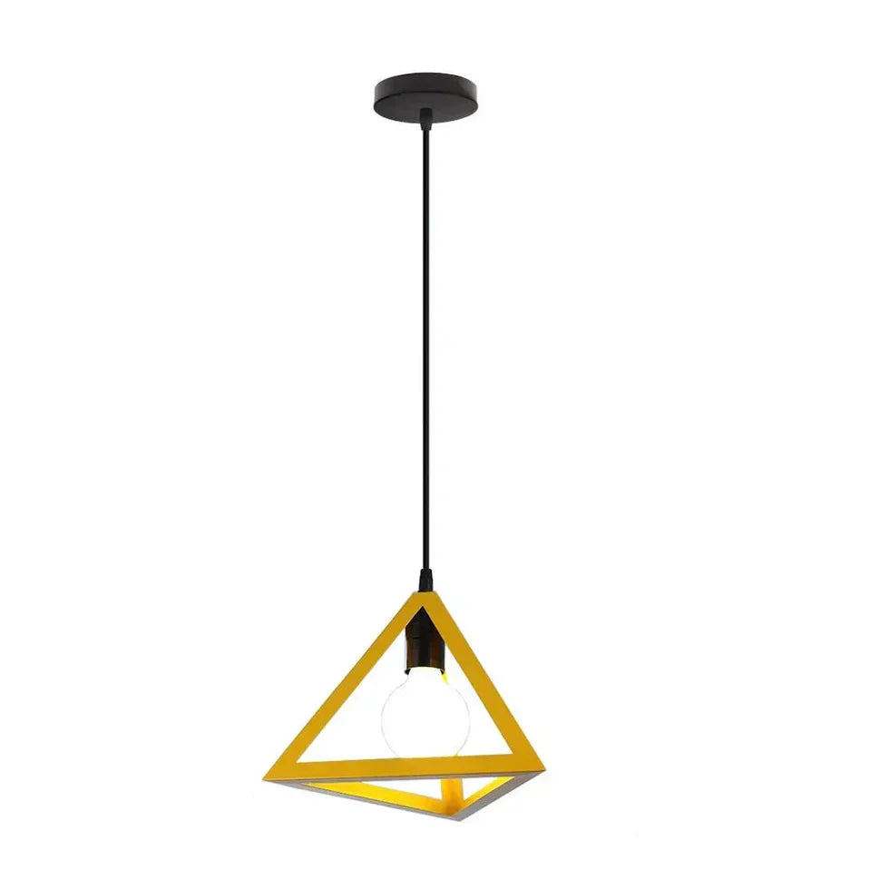Industrial Triangle Pendant Light Minimalist Hanging Ceiling Lamp