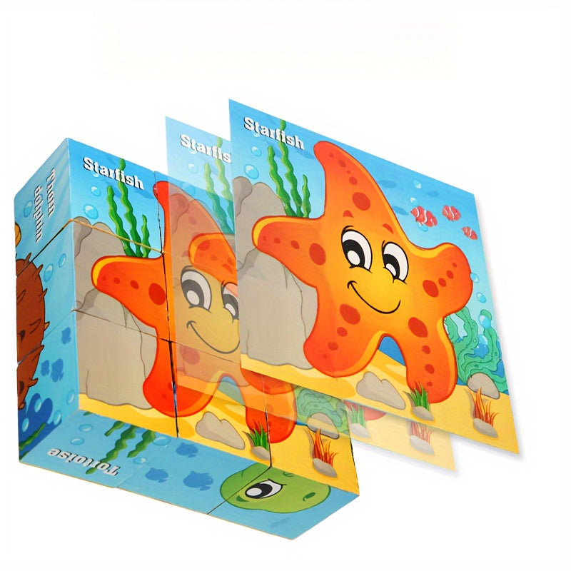 Kids Block Puzzle Game Educational Brain Teaser Learning Toy for Toddlers