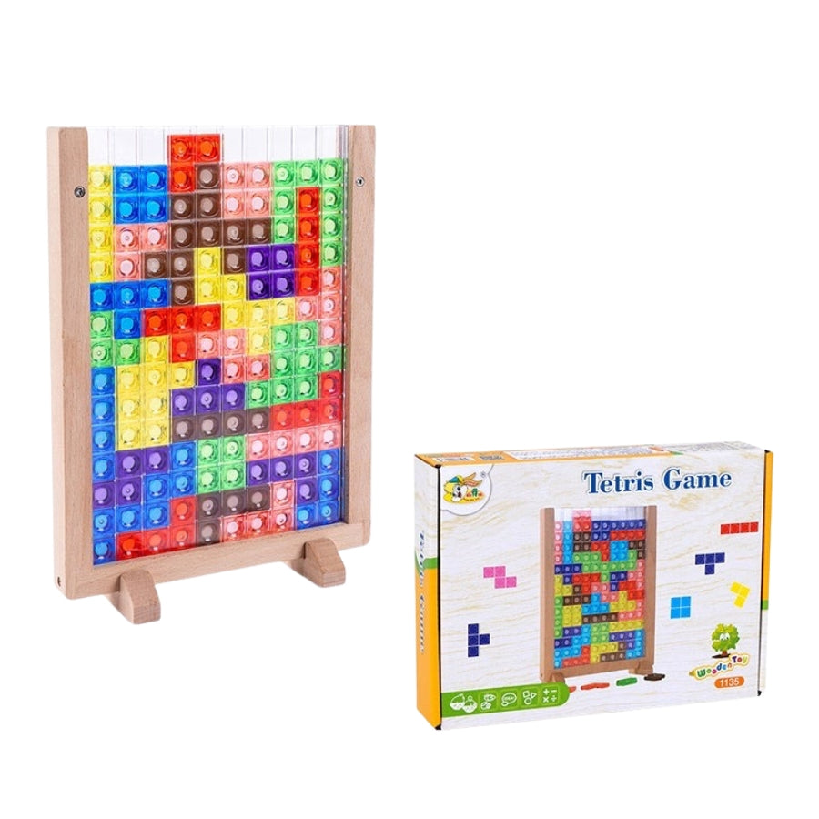 Kids Wooden Puzzle Board Shape Sorting Blocks Brain Teaser Learning Toy