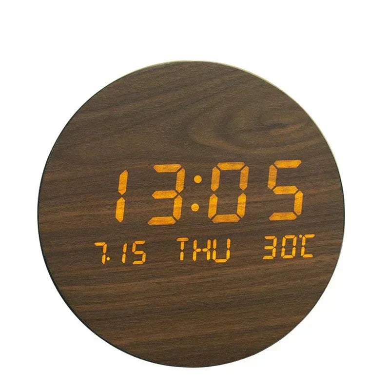 LED Digital Wall Clock with Temperature, Date and Time – Multifunction Display